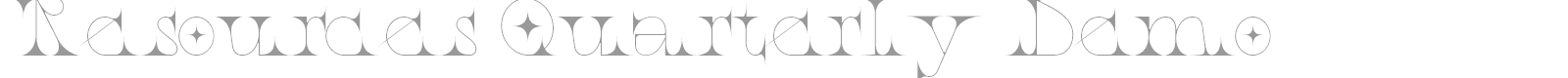 Resources Quarterly font preview